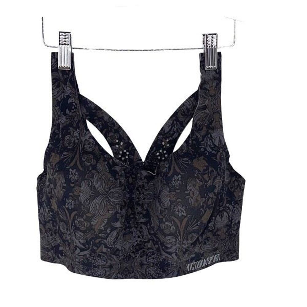 Victoria’s Secret Sport Angel Max Support Sports Bra Discontinued Black Floral 3
